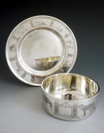 Cartier Silver Bowl and Plate