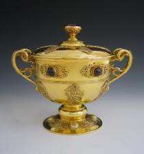 Celtic Revival Scottish Silver Gilt Cup